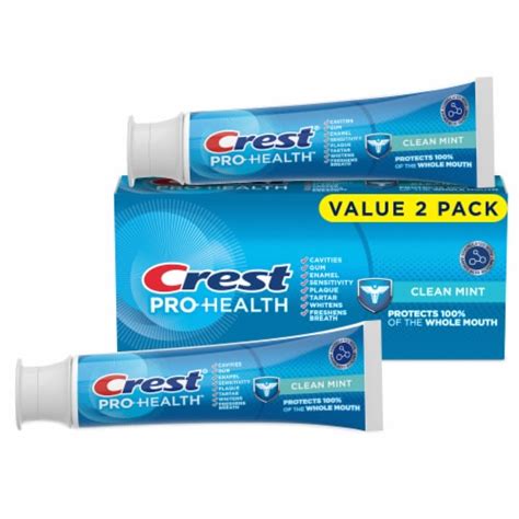 Crest Pro Health Clean Mint Toothpaste 2 Ct 43 Oz City Market