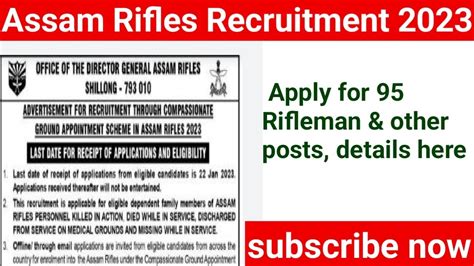 Assam Rifles Recruitment Apply For Rifleman Other Posts