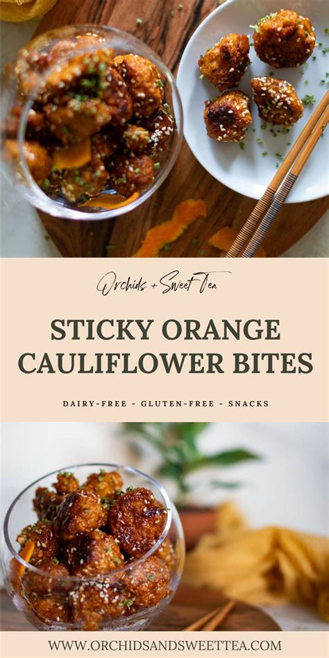 Crispy Baked Sticky Orange Cauliflower Bites Are A Deliciously