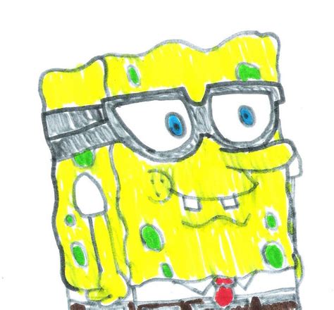 Spongebob With Glasses By Ultra Shounen Kai Z On Deviantart