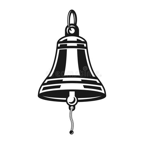 Ship Bell Vector Round Nautical Vintage Badge Stock Vector