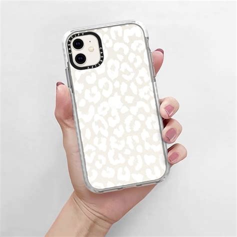 White Transparent Leopard Animal Print Casetify Preppy Phone Case