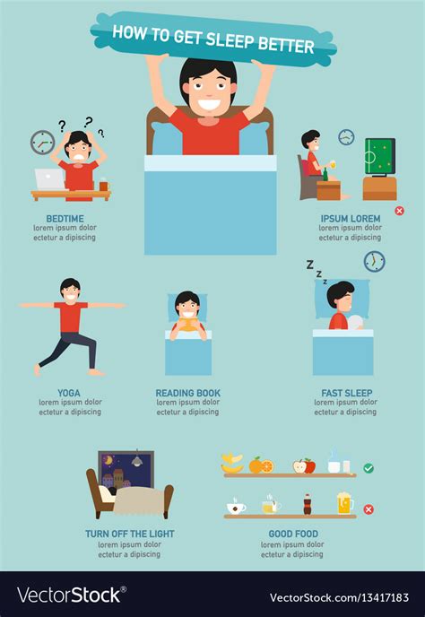 How To Get Sleep Better Infographic Royalty Free Vector