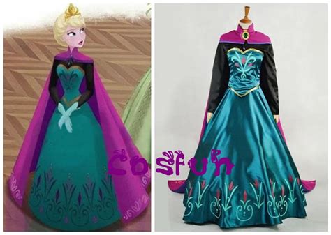 Snow Queen Elsa Adult Cosplay Costume Elsa Coronation Dress Queen Elsa