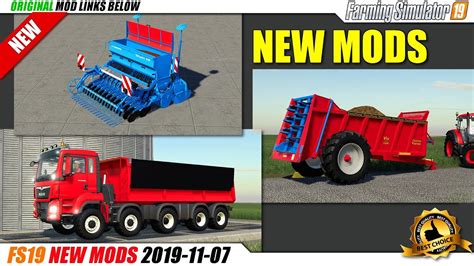 Fs19 New Mods 2019 11 07 Review Youtube