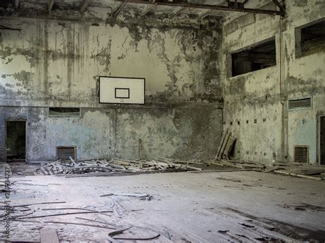 Inside The Gymnasium Of The Abandoned Pripyat Elementary School No 3