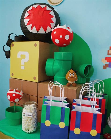 Super Mario Bros Themed Birthday Party — Means Of Lines In 2021