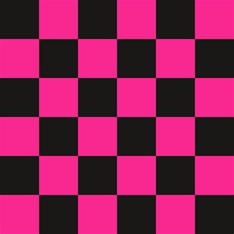 Hot Pink And Black Checkered Seamless Repeating Pattern Etsy