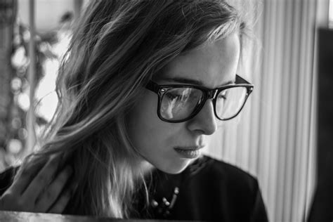 1348x900 Monochrome Glasses Women Blonde Wallpaper Coolwallpapers Me