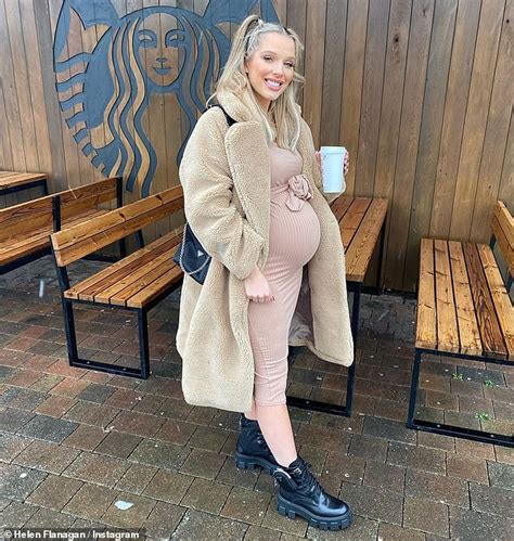 Pregnant Helen Flanagan Displays Her Growing Baby Bump In A Pink