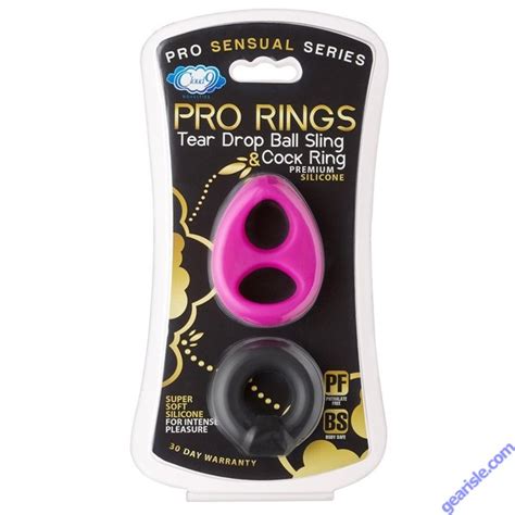 Cloud 9 Pro Sensual Silicone Tear Drop Ring Donut Sling 2 Pack