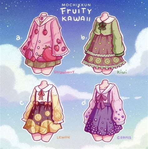 Mochikkun Fruity Kawaii Drawing Anime Clothes Cute Art Cute Drawings
