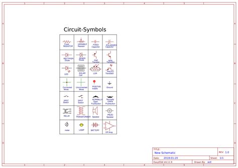 Common Electronic Circuit Symbols Easyeda Open Source Hardware Lab