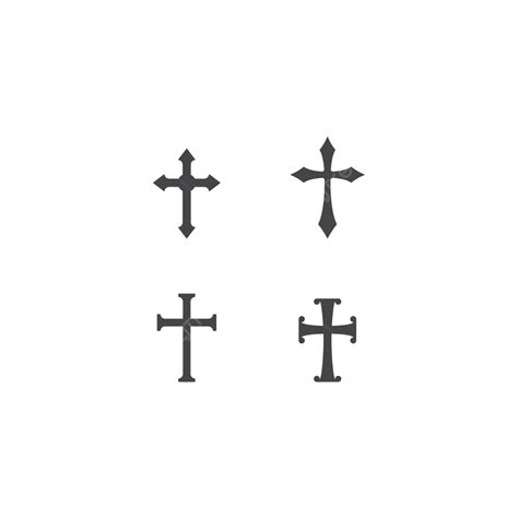 Symbol Of Christian Cross Vector Icon Logo Illustration Vector