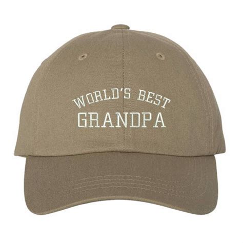 Worlds Best Grandpa Dad Hat For Best Buds Grandfather Etsy