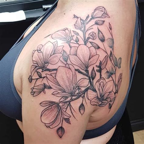 Top 43 Best Flower Shoulder Tattoo Ideas 2021 Inspiration Guide