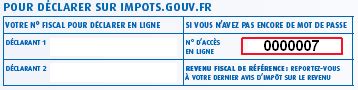 Votre numéro d accès en ligne est composé de chiffres Il figure en haut de la première page