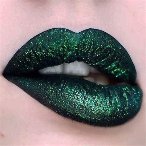 Green Lipstick With Glitter Picture5 Lip Art Lipstick Art Lipsticks