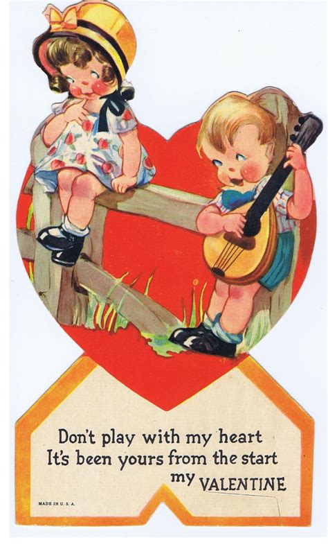 Dont Play With My Heart Valentine Ct Valentines Cards Vintage Valentine Cards Vintage Valentines
