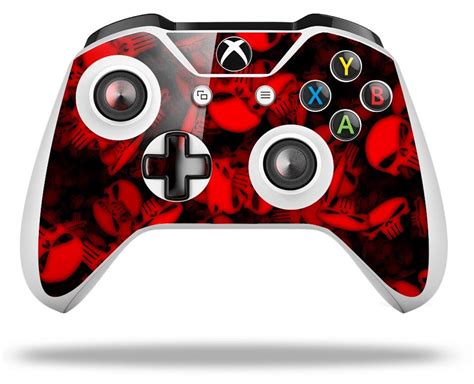 Xbox One S And One X Wireless Controller Skins Skulls Confetti Red