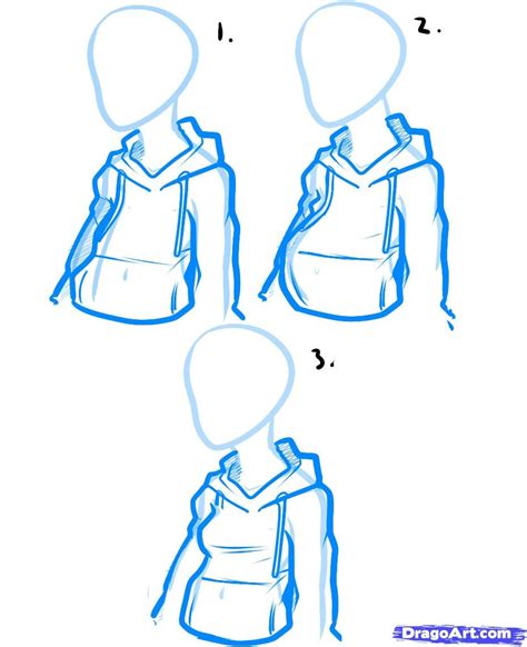 Image of how to draw a manga male head. How to draw a hoodie | Guided drawing, Drawing tips, Drawing tutorial