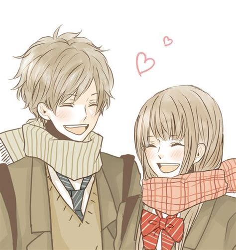Cute Anime Couple Laughing Together Romantic Having Fun
