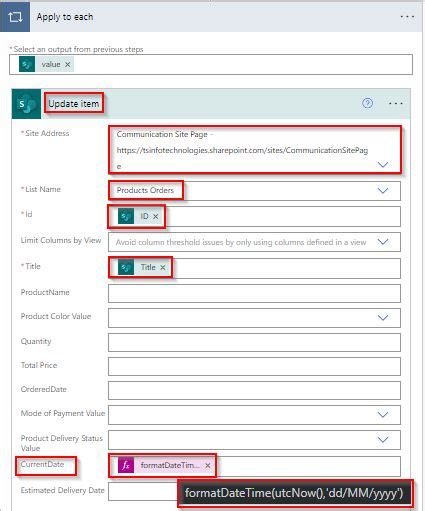 How To Update Sharepoint List Field With Todays Date In Power Automate