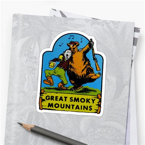 Great Smoky Mountains National Park Vintage Travel Decal