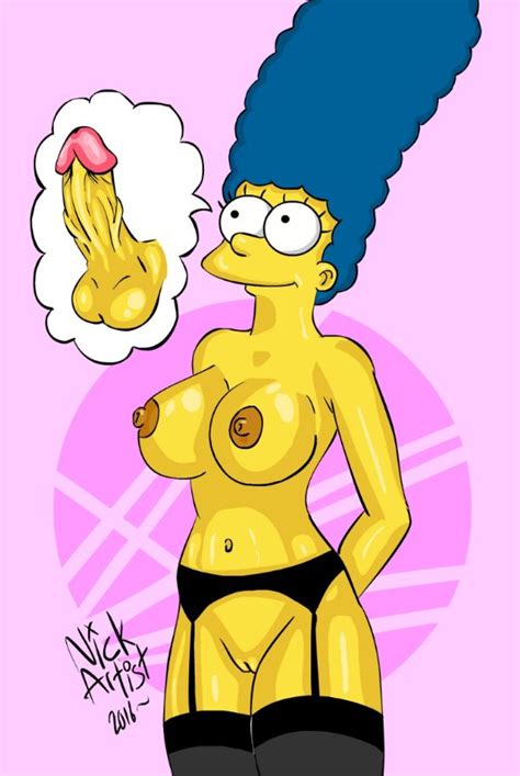 Xbooru Big Breasts Breasts Cartoon Hentai Marge Simpson Nickartist The Simpsons Yellow Skin