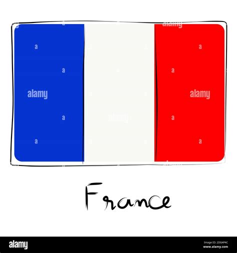 France Flag Doodle Stock Photo Alamy