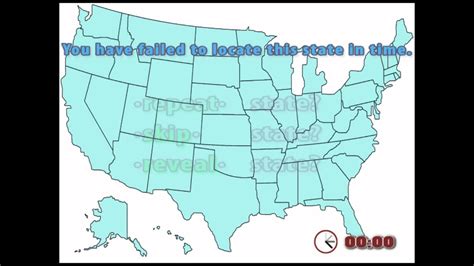 Interactive United States Map Quiz Where Is Nevada Youtube