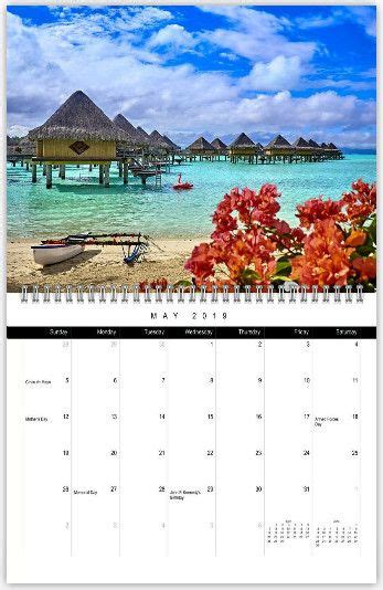 Bora Bora Beaches 2019 Calendar Bora Bora Beaches Bora Bora Bora