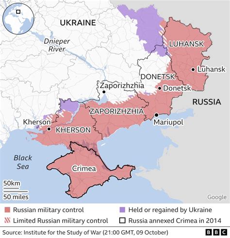 Ukraine In Maps Tracking The War With Russia Bbc News