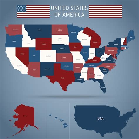 Free Vector Political Map Of Usa