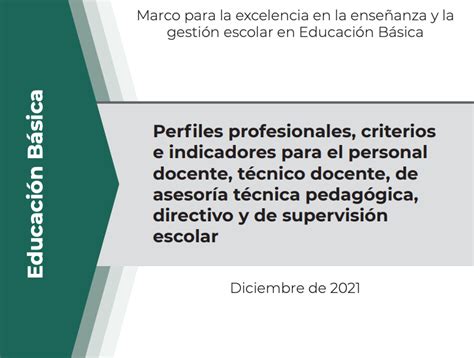 Perfiles Profesionales Criterios E Indicadores Para El Personal Docente T Cnico Docente De