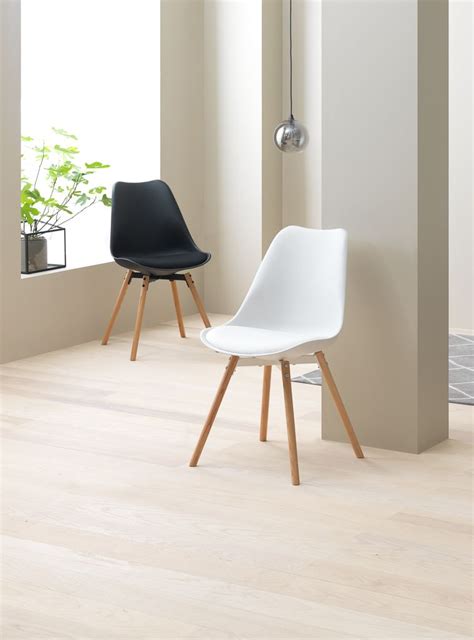 7 pc dining set white oak finish chairs table kitchen room furniture chair sets. Dining chair KASTRUP white/oak | JYSK