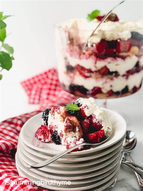 Easy Summer Berry Trifle Hummingbird Thyme