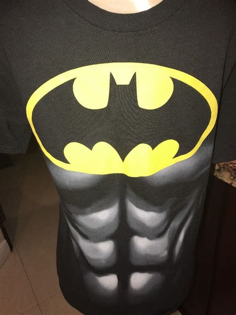 Dc Comics Super Hero Batman Muscle Costume With Logo T Shirt Size Small