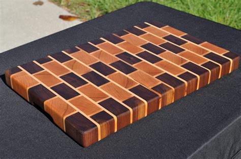 Brick Wall Pattern Cutting Board Extra Large Markann Woodcrafts