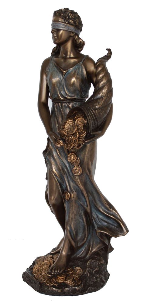 Tyche Statue Goddess Of Luck And Fortune Cold Cast Bronze Etsy