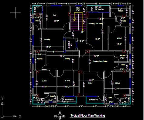 Autocad 2d Architectural Drawing By Gausiaautocad