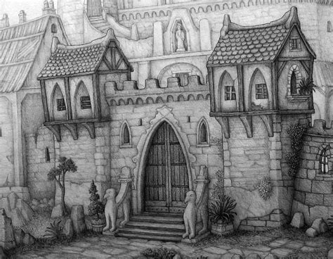 Castles Pencil Drawings On Behance