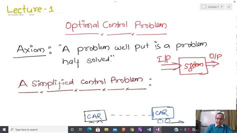 Ee 564 Lecture 1 Optimal Control Optimal Control Problem