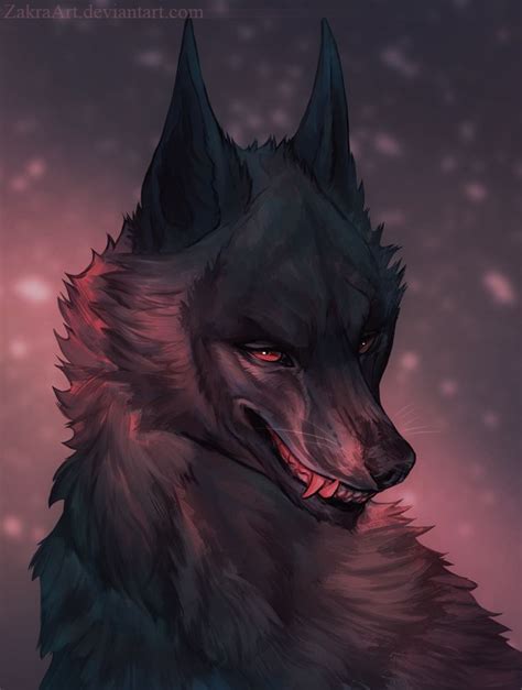 Maybe you would like to learn more about one of these? Black wolf by ZakraArt.deviantart.com on @DeviantArt | Wolf art fantasy, Werewolf art, Anime wolf