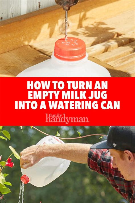 How To Turn An Empty Milk Jug Into A Watering Can Milk Jug Old Milk