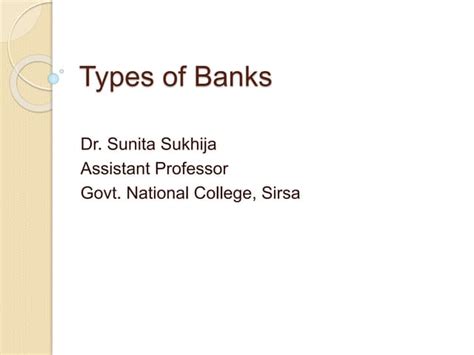Types Of Banks Ppt