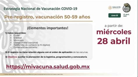 Registro de vacuna de 50 a 59 años: Abren registro a vacunación contra Covid para personas de ...