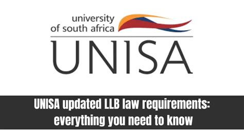 Unisa Updated Llb Law Requirements Everything You Need To Know