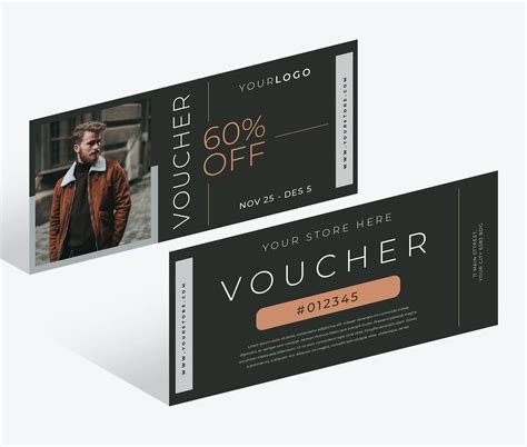 Fashion Gift Voucher Template PSD AI Vector EPS Gift Vouchers Food Gifts Color Free Studio