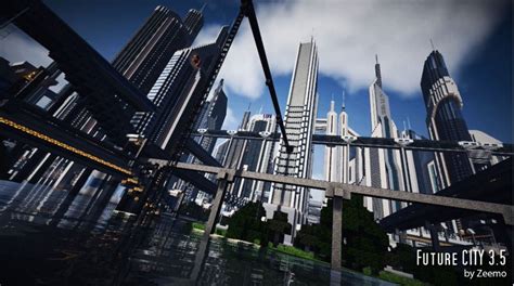 Minecraft Map Ville Futur City 3 5 Immeuble Minecraft
